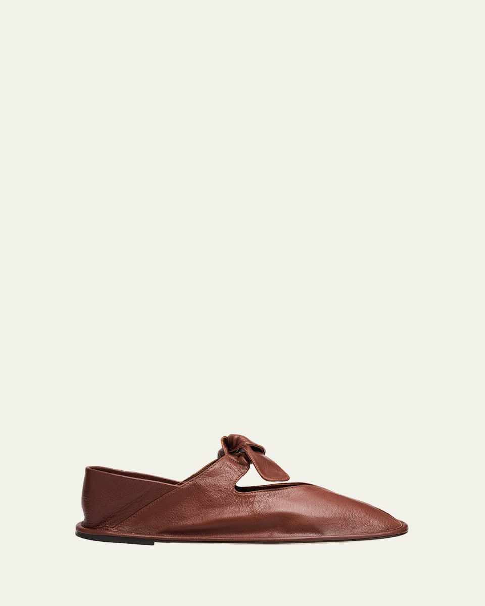 Llasada Supple Leather Bow Flats